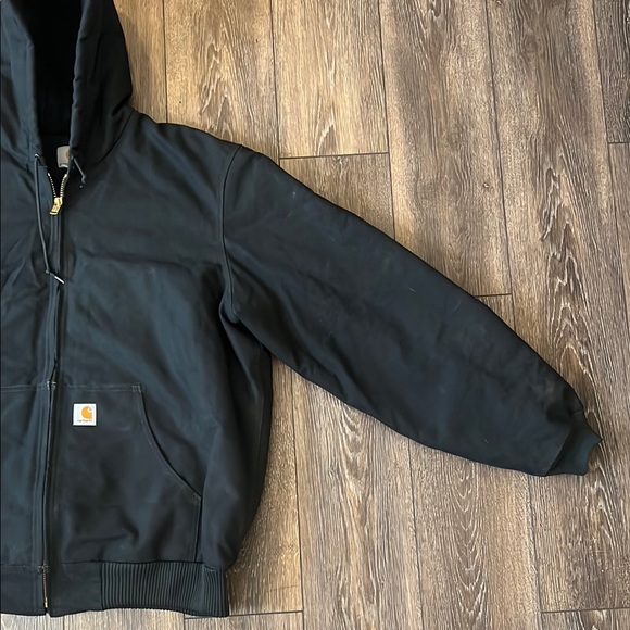 Vintage Carhartt Jacket Mens Size XL Black J140 Distressed Tall Made In USA 90s - Picture 2 of 16